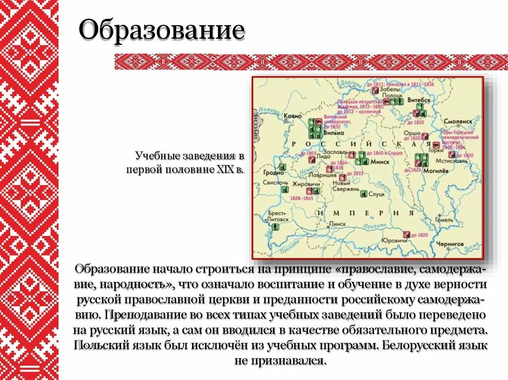 Культура Белоруссии презентация. Белоруссия 19 век. Культура Беларуси 19 век презентация. Беларусь в первой половине 19 в. Начало образования русской белорусской и украинской народностей