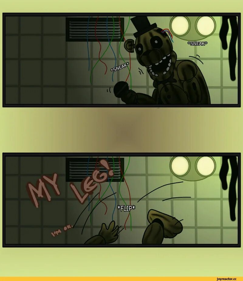 СПРИНГТРАП И Фантом Фредди. Смешной ФНАФ. FNAF смешные. ФНАФ мемы.