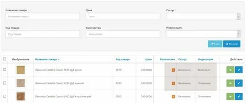 Наименование товара код