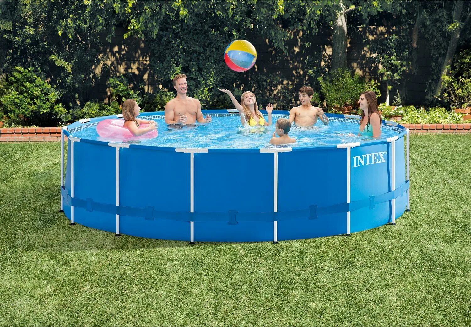 Бассейн 4 на 1 5. Каркасный бассейн intex metal frame 457х122 см, 16805 л 28242. бассейн интекс 457х122 каркасный. 457 122 бассейн каркасный интекс. бассейн каркасный intex 457х122см.