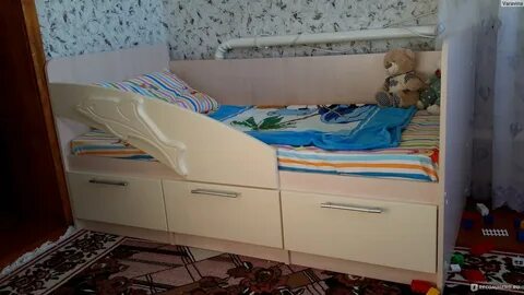 Кровать детская дельфин с ящиками и бортиком