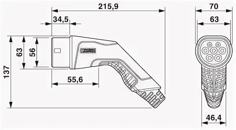 Тип 2 366648. Кабель зарядный ev-t2g3c-3ac32a-5,0m6,0esbk11 (Phoenix contact). IEC 62196 Type-2 розетка накладная. Сетевой разъем IEC c5 схема. Protector line Тип II.