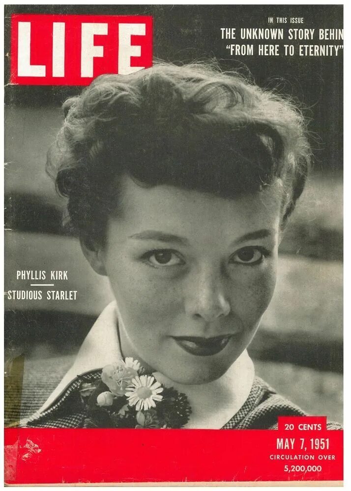 Июля 1951. Обложки журнала Life. Филлис Кирк. Журнал лайф 1951 март. Обложка Life 1951 7мая.