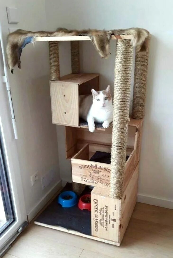 Как сделать дом котика. Домик для кота. домик для кота из коробки. домики для котят из коробок.