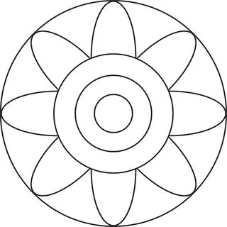 Easy Flower with leaves - Simple Mandalas