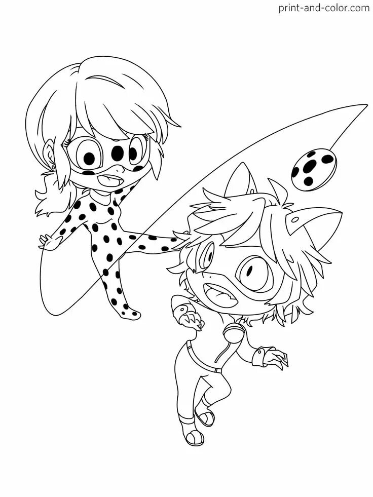 Ladybug and Cat Noir coloring pages. 140 printable Coloring pages Ladybug colori