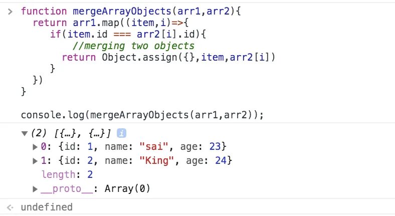 Js array merge