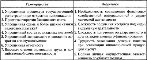 Достоинства и недостатки финансовой предпринимательской деятельности