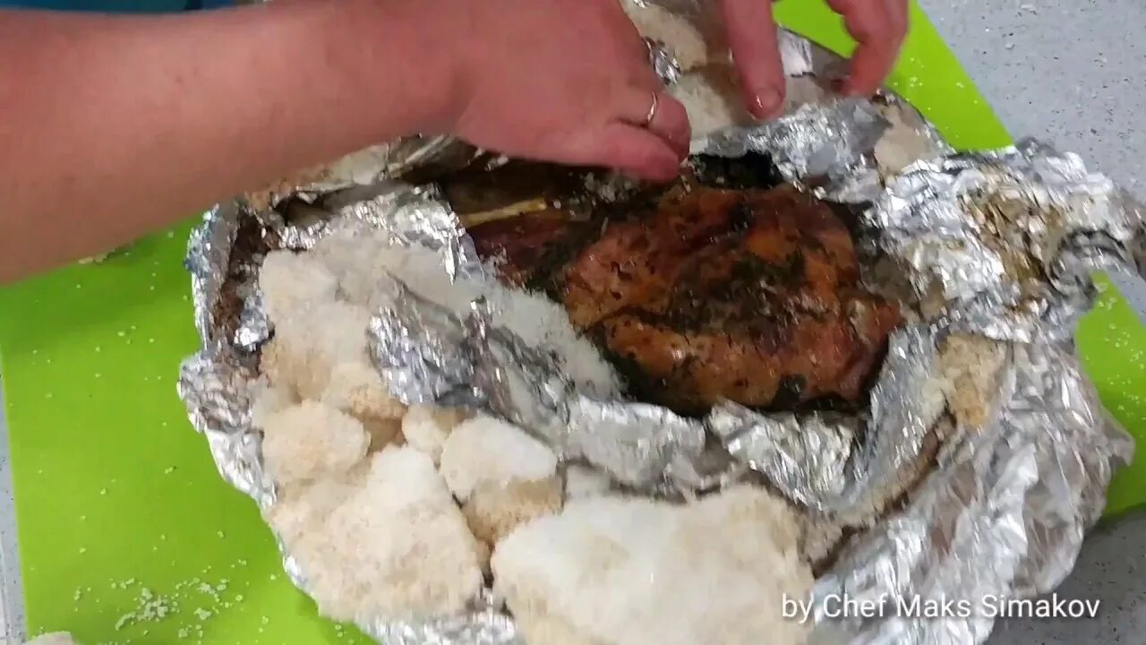 Баранина в соли. Баранина запеченная в соли.