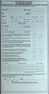 Customs form