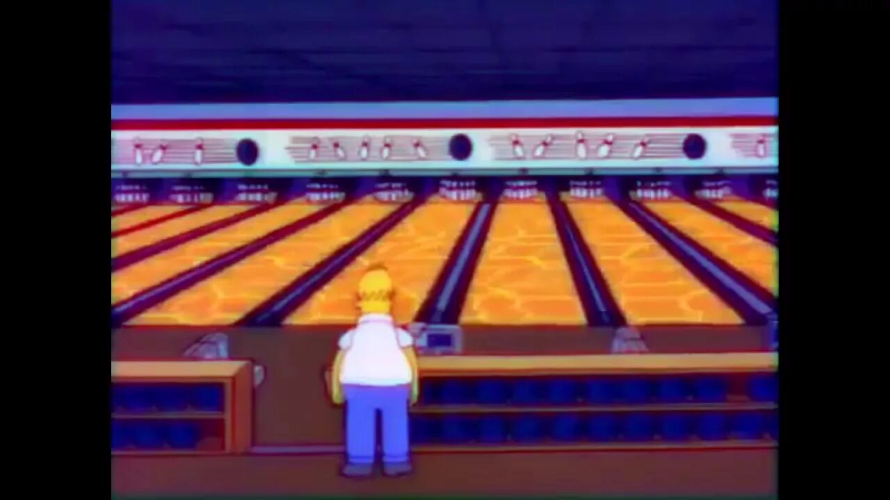 Включи simpsonwave. Гомер симпсон боулинг. 300 Очков в боулинге симпсоны. Гомер симпсон боулинг gif. The infamous Bowling Alley.