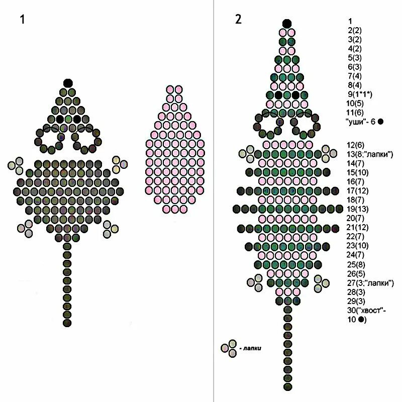 Схемы из бисера поэтапно. Схемы для бисероплетения для начинающих из лески. Схемы бисеро плетение бисером. Как сплести мышку из бисера схема. Бисер объемная мышь схема.