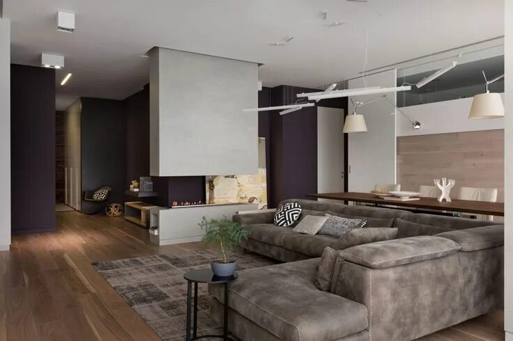 Lipetsk Residence by Geometrium HomeAdore Apartment design, Open plan kitchen li