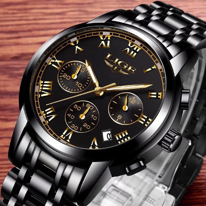Часы из черного золота. Часы lige gold black. часы черно золотые мужские. черное золото мужские часы. часы из черного золота мужские.