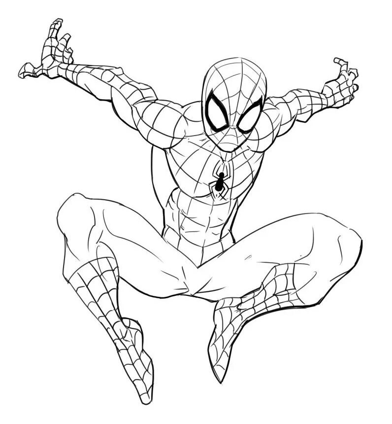 Draw spider man