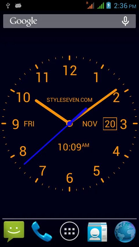 Аналоговые часы на андроид на экран
