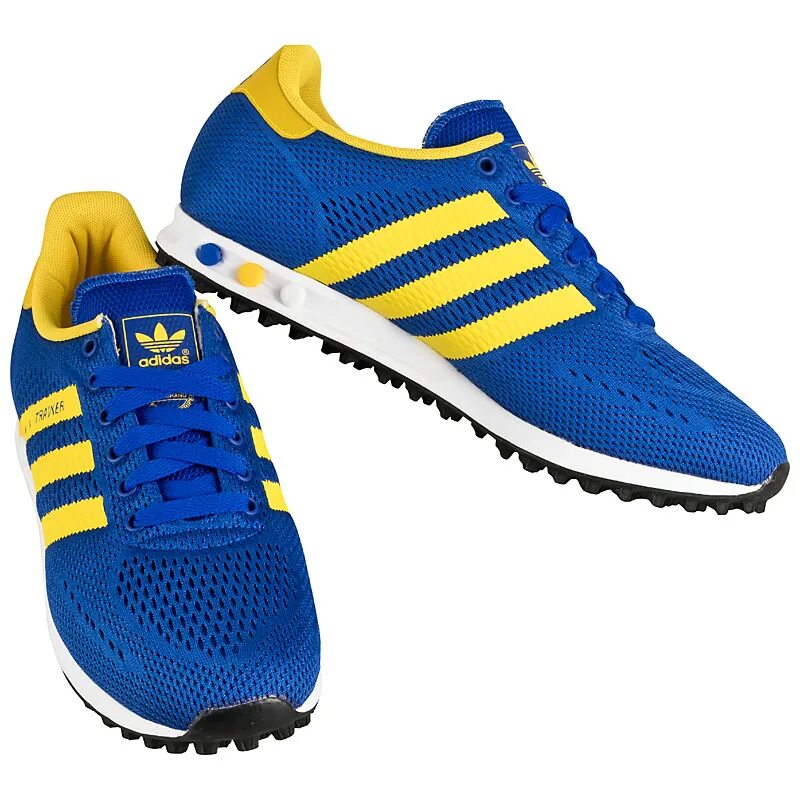 Кроссовки адидас сине желтые. Адидас газели желто синие. Adidas la Trainer Blue Yellow. Желто синие кеды адидас. Кроссовки мужские симферополе