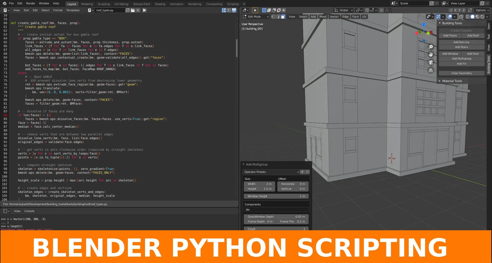 Blender python scripting