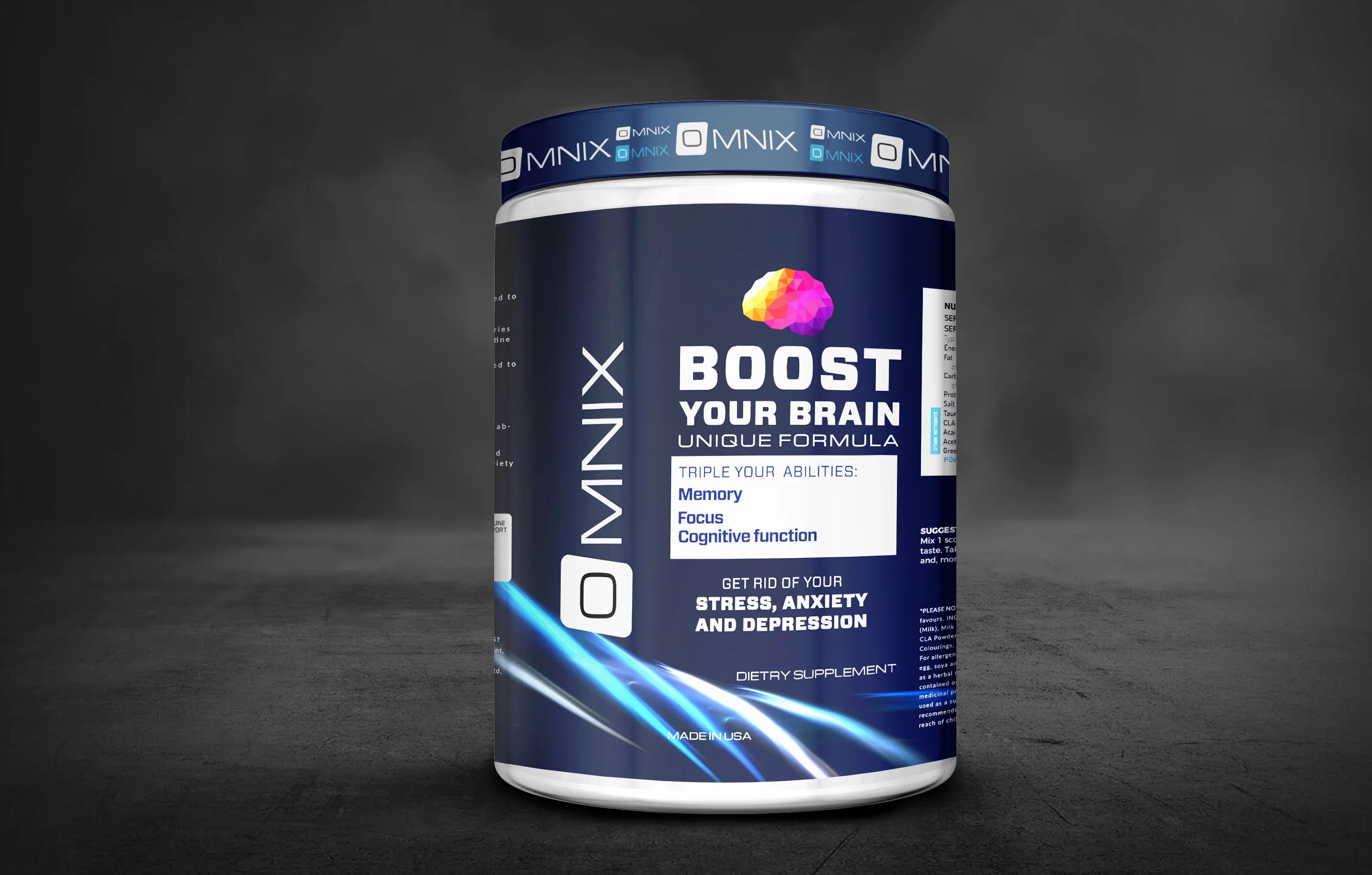 Boost brain. Label'd.