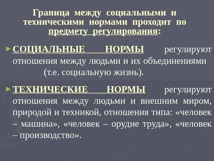 Социальные и технические нормы Их особенности и взаимодействие