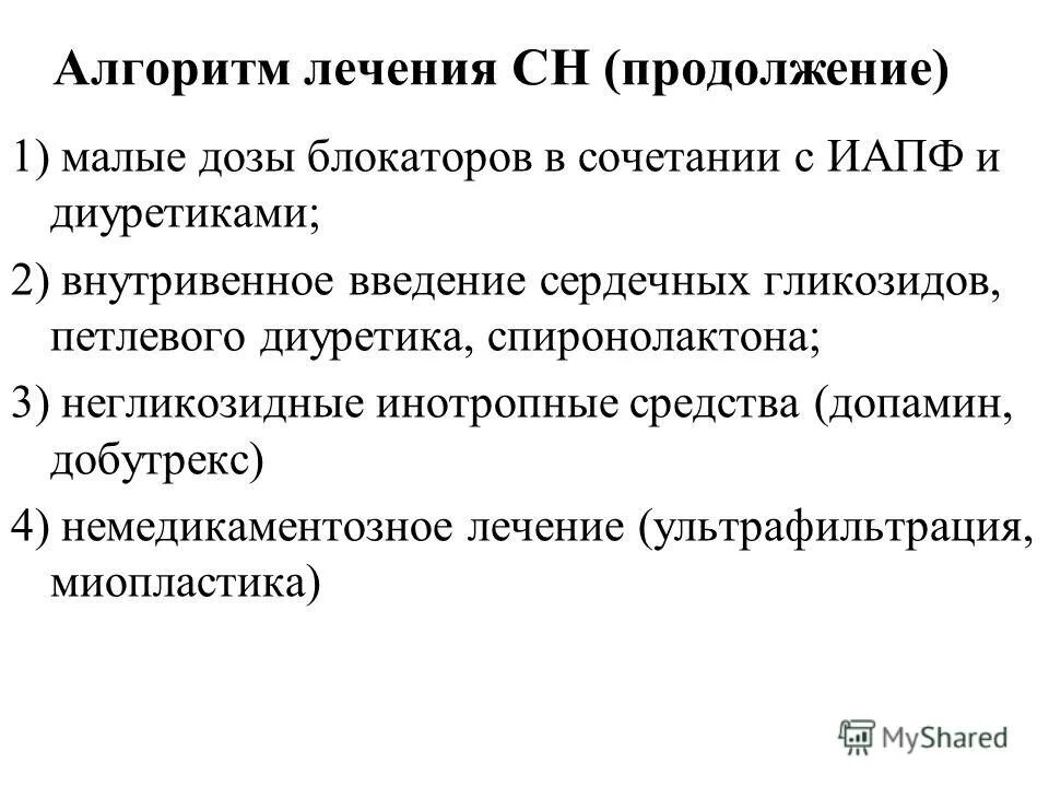 Введение сердечных гликозидов