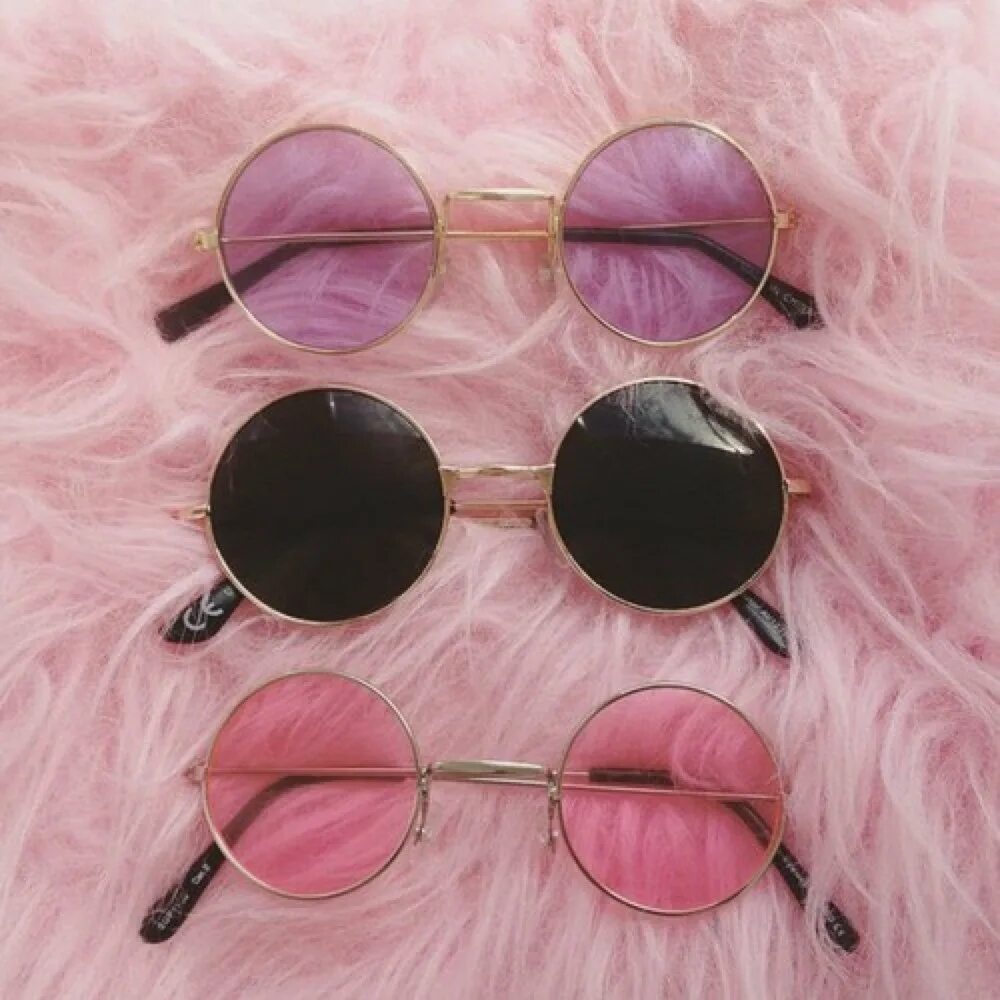 Круглые очки. Круглые солнцезащитные очки. Модные круглые очки. Розовые круглые очки.