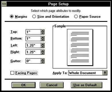 Ориентация листа бумаги ms word устанавливается