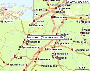 Вологда сямжа расстояние
