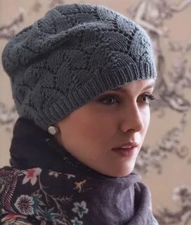 Красиво связанные спицами шапки женские