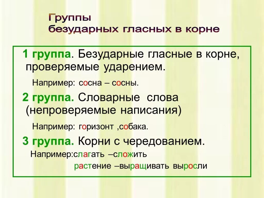 Слова с непроверяемыми безударными звуками. Правописание безударной гласной в корне проверяемой ударением. Правописание безударных гласных в корнях проверяемых ударением. Безударные гласные в корне слова 3 группы. Правописание безударной гласной проверяемой ударением пример.