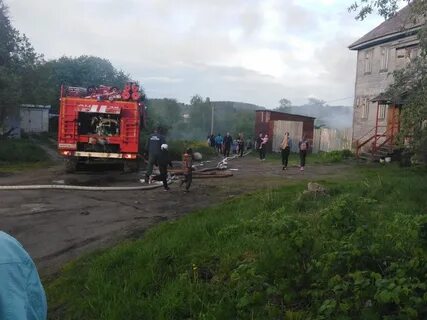 ФОТО: В Сортавала сгорел жилой дом.
