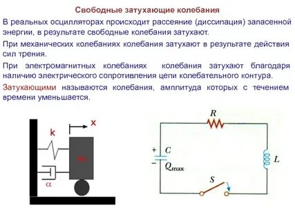 Затухающими колебаниями являются
