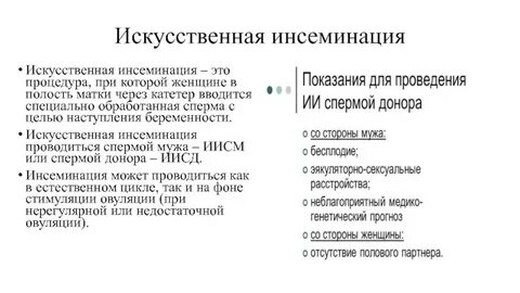 Искусственная инсеминация процент