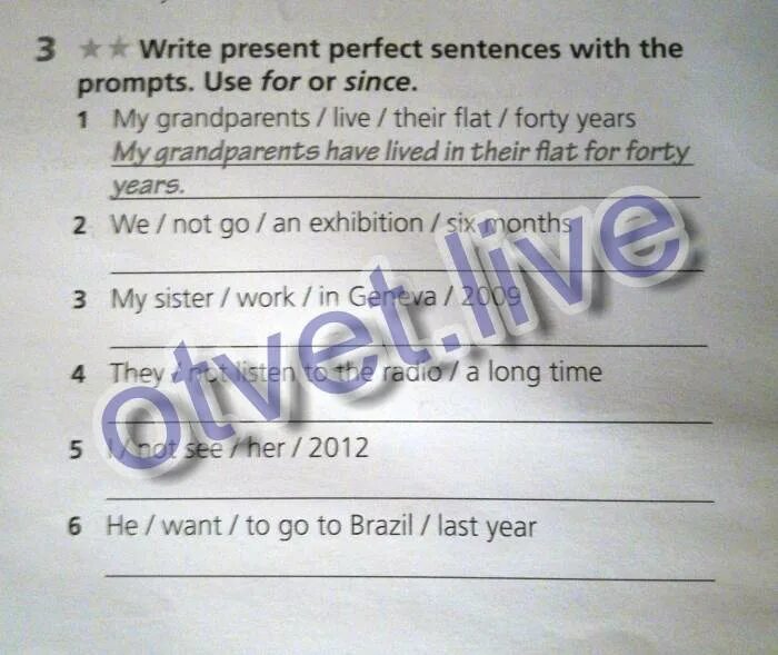 Use the prompts to write questions. Use the prompts to write sentences. Use the prompts to complete the sentences 6 класс ответы. Make present perfect sentences using the given prompts and for or since she Live in Brazil 1992. Look at the picture below using the prompts write sentences comparing the three girls.