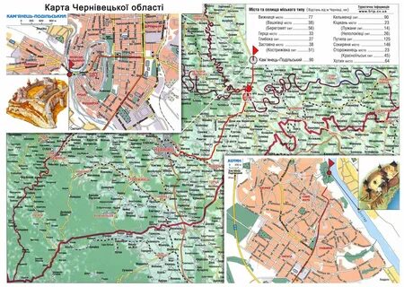 Черновицкая область на карте