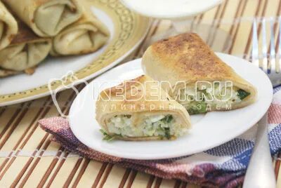Блины с зеленым луком и яйцом рецепт