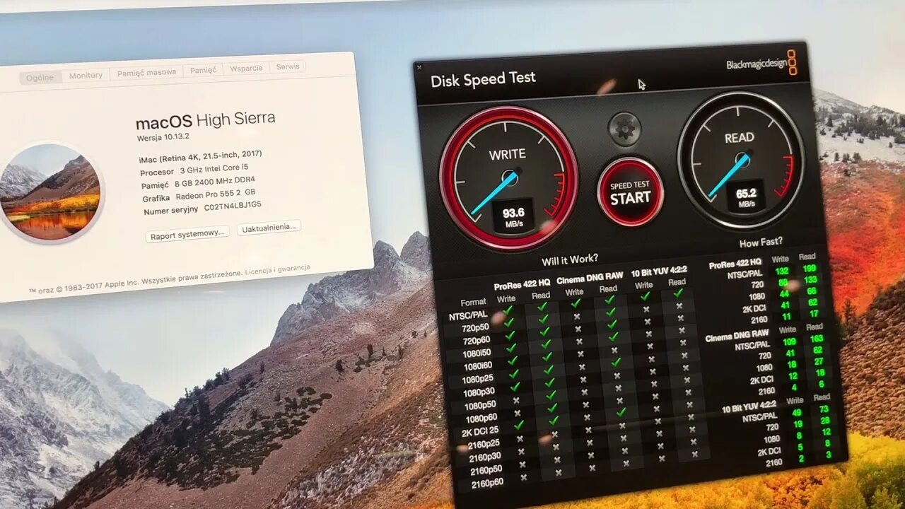 Blackmagic disk speed test. Blackmagic disk speed test