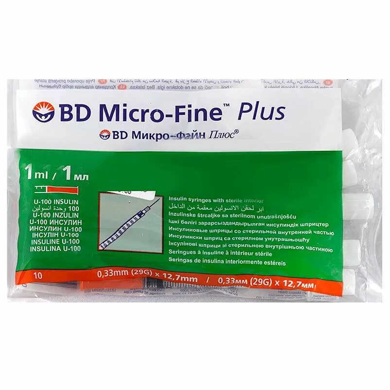 Шприцы микро. Шприц bd Micro-Fine Plus 1 u-100 29g. Шприц инсулиновый 1 мл bd Micro Fine Plus u 100. Шприц bd микро-Файн плюс инсул 1мл u-100 0.33х12.7. Шприц инсулиновый bd Micro-Fine Plus 1мл/u-100 29g (0,33 мм х 12,7мм), 10 шт..