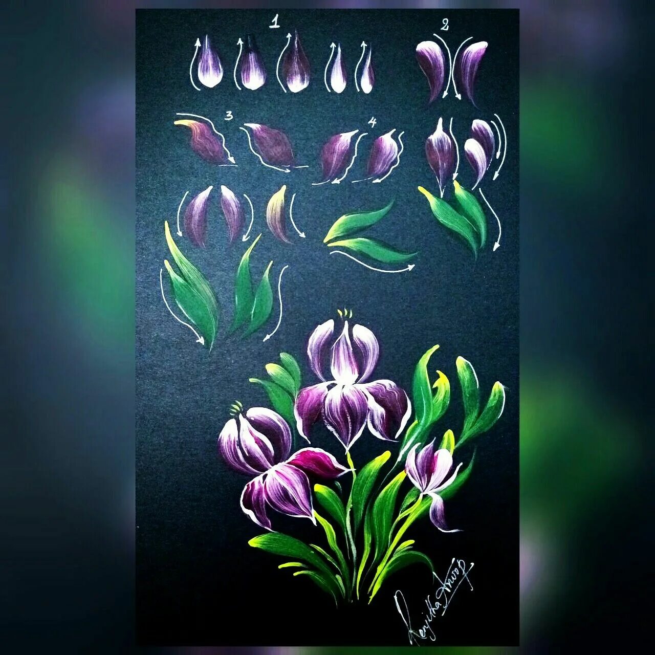 Hazel lynn pack. Расписные цветы. Китайская роспись двойной мазок. Оне строке цветы. Цветы плоской кистью.