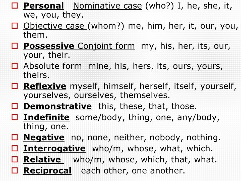 Nominative Case and objective Case. Personal nominative. Nominative, the possessive and the objective.. Nominative Case objective Case common Case.