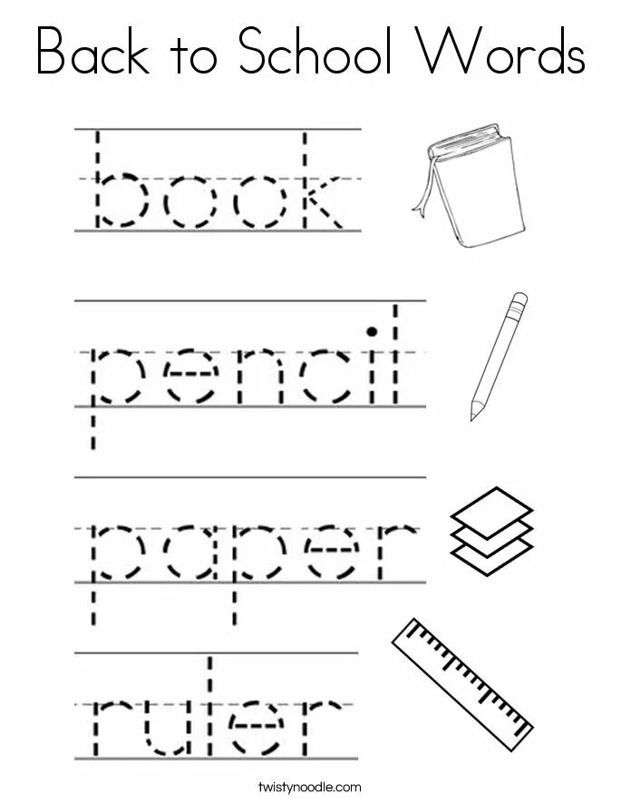 Tracing back. Прописи School objects. School objects раскраска. School Supplies Worksheets for Kids. Школьные принадлежности задания для дошкольников.