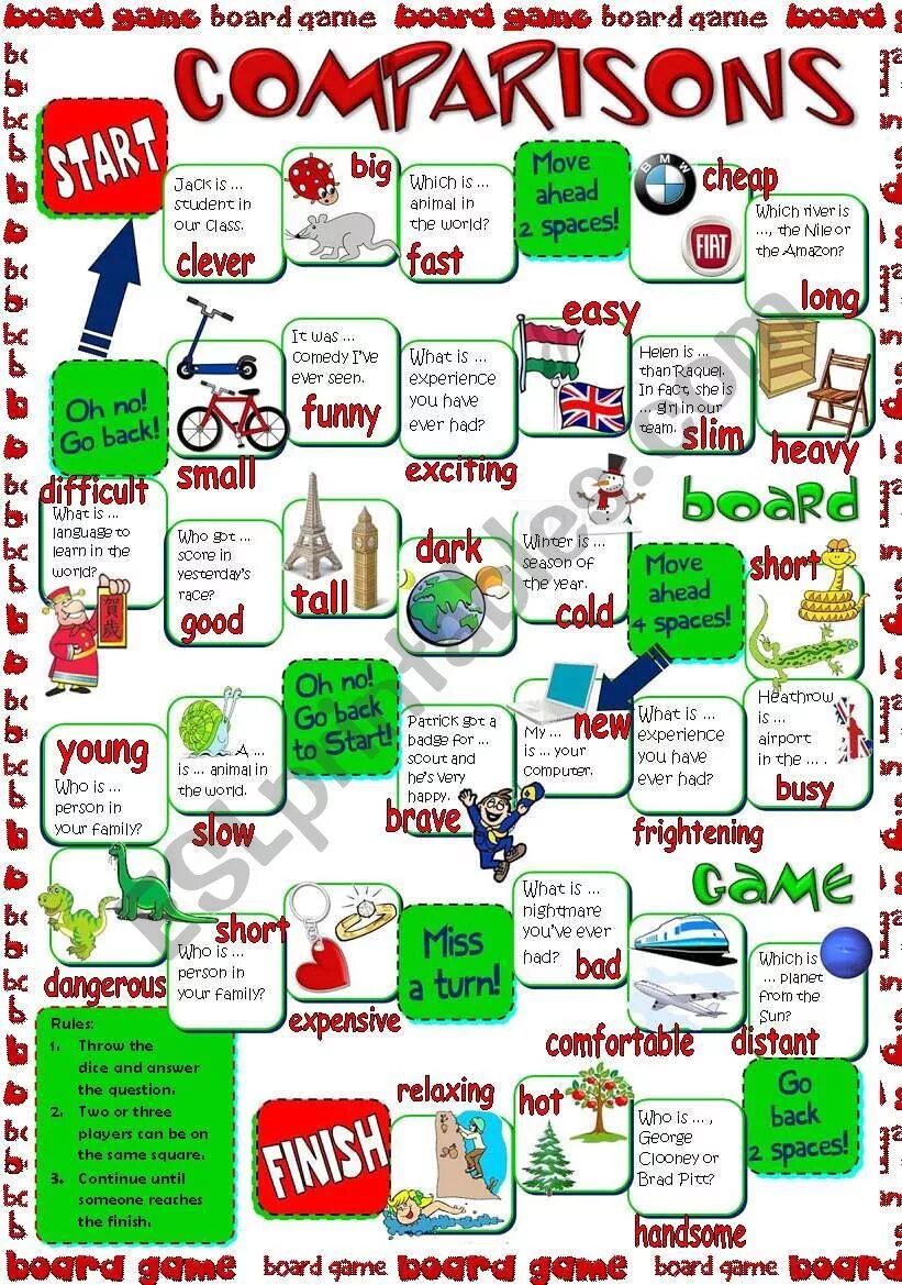 Degrees of comparison games. Степени сравнения board game. degrees of comparison board games for kids. comparative adjectives board game. comparative degree board game.