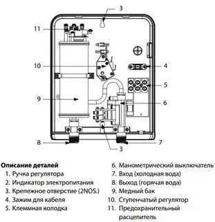 Схема проточного водонагревателя