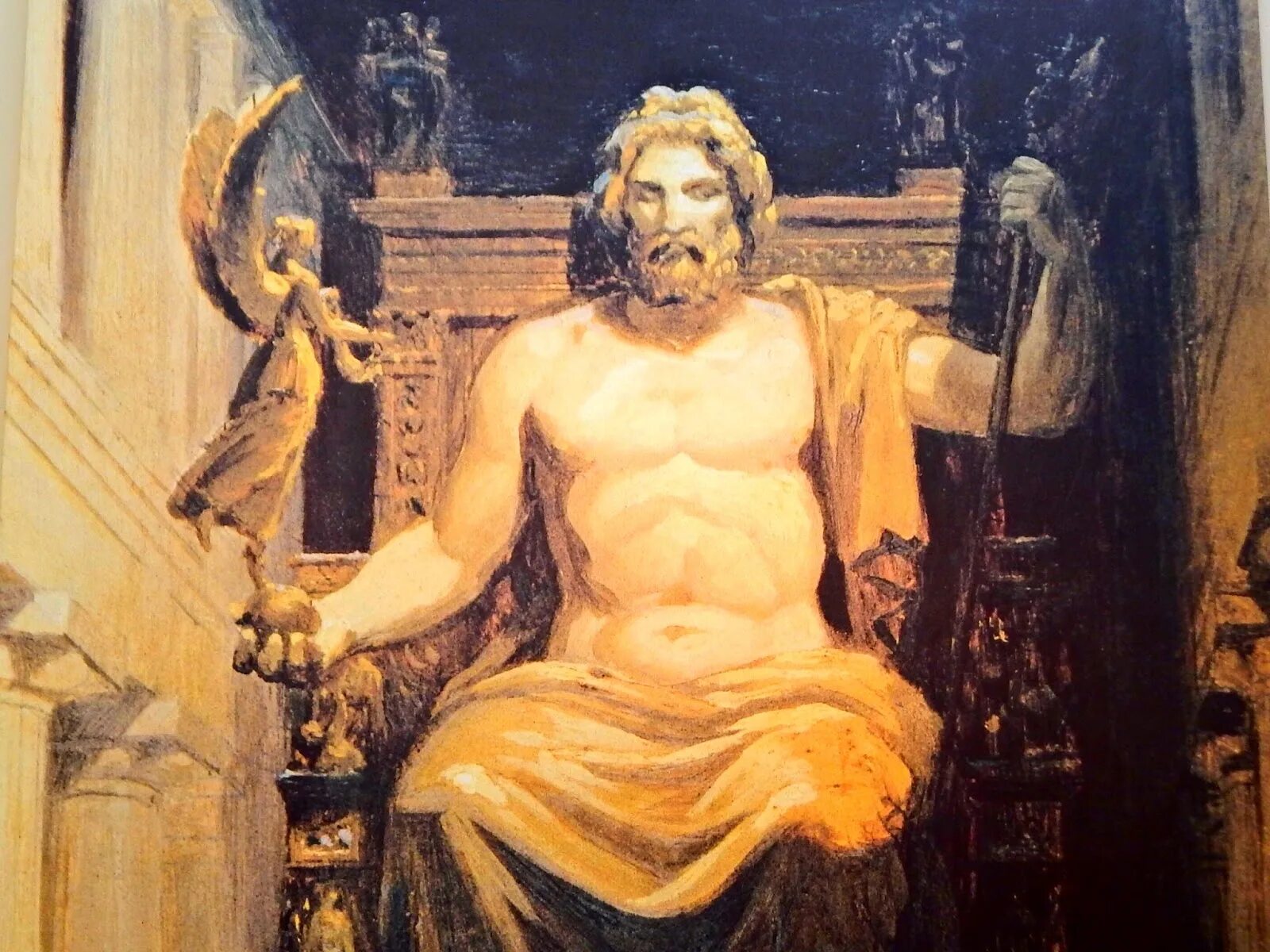 Статуя Зевса олимпийского. «Зевс и Фетида» (1769). Зевс древняя Греция. Зевс Бог древней Греции.