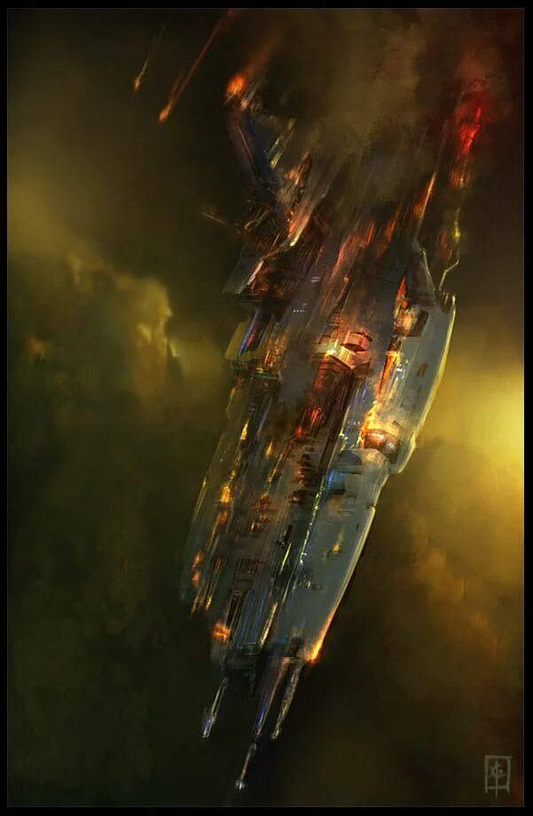The wreck of the spaceship. Космические миры арт. burning spaceship. space wreck. space ship wreck.