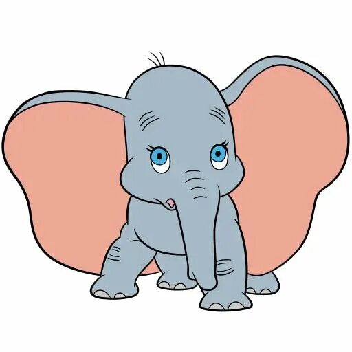 Слон Дамбо. Слоненок Дамбо Стикеры ВК. Дамбо маленький Слоненок с большими ушами. Дамбо хобот. Уши слоника