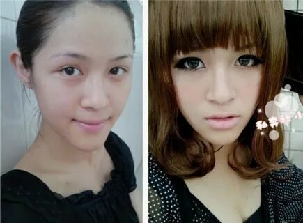 The application of make-up to a woman's face can be as dramatic as sev...