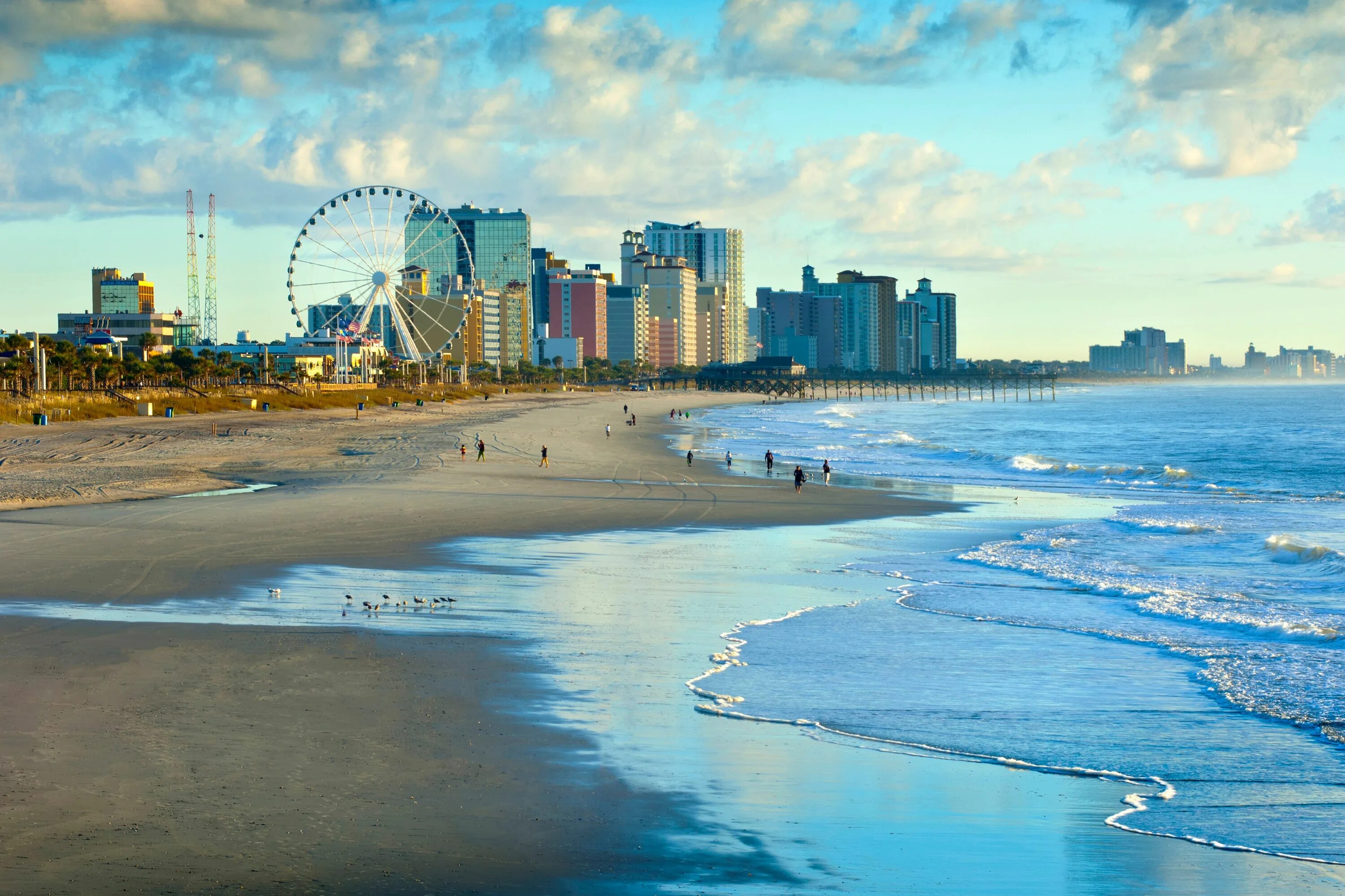 Города на побережье северной америки. Штат Myrtle Beach. Миртл Бич США. Пляж Миртл Бич.