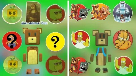 Стикеры в игре super bear