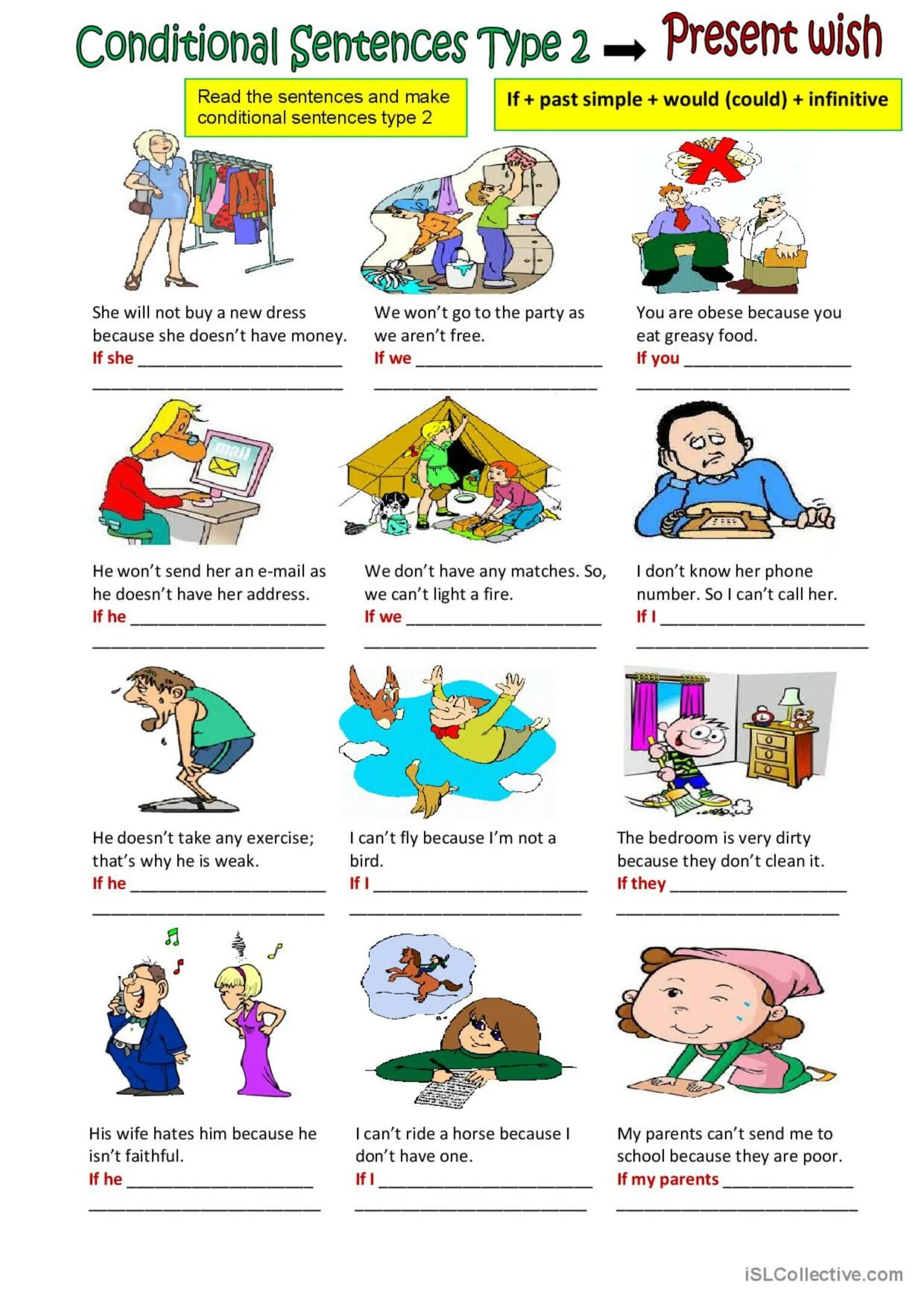 2 Type conditional Worksheets. 2 Тип conditional Worksheets. Second conditional упражнения. Условные предложения в английском Worksheets